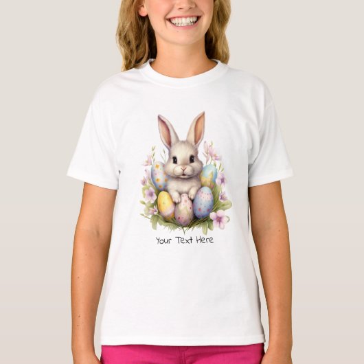 Osterhase & Ostereier Kunstwerk T-Shirt (Vorderseite)