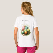 Osterhase & Ostereier Kunstwerk T-Shirt (Schwarz voll)