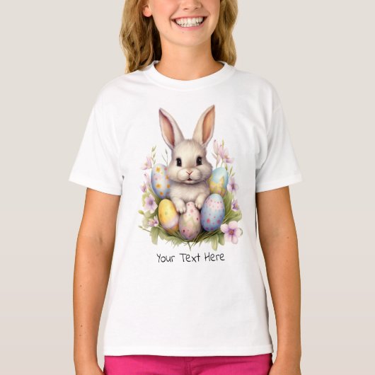 Osterhase & Ostereier Kunstwerk T-Shirt (Vorderseite)