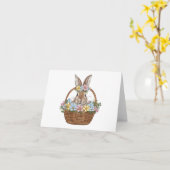 Osterhase Osterhase Basketball BLANK Karte (Gelbe Blume)