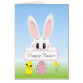 Osterhase & Ostern Ei auf Light Blue (Vorne)