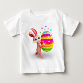 Osterhase Ostern Ei Happy Ostereier Jagen Niedlich Baby T-shirt (Vorderseite)