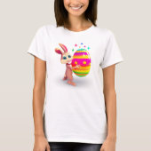 Osterhase Ostern Ei Happy Ostereier Jagen Niedlich T-Shirt (Vorderseite)