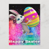 Osterhase Ostern Ei Sparkle Happy Ostern Postkarte (Vorderseite)