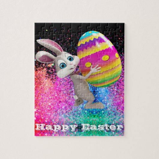 Osterhase Ostern Ei Sparkle Happy Ostern Puzzle (Vertikal)