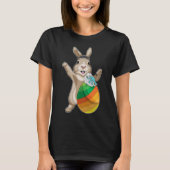 Osterhase Ostern Ostereier Federbein T-Shirt (Vorderseite)