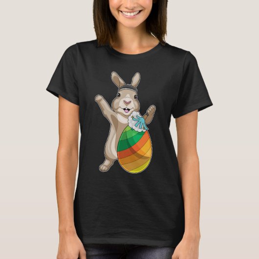 Osterhase Ostern Ostereier Federbein T-Shirt (Vorderseite)