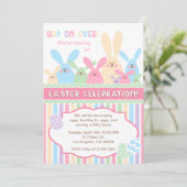 Osterhase Ostern - Party Einladung (Stehend Vorderseite)