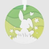 Osterhase Paperta Frühlingsferien Ornament (Rückseite)