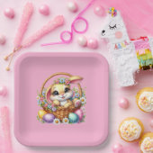 Osterhase-Papierteller Pappteller (Party)