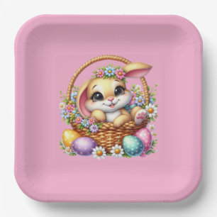 Osterhase-Papierteller Pappteller