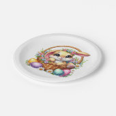 Osterhase pappteller (Schrägansicht)