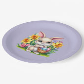 Osterhase pappteller (Schrägansicht)