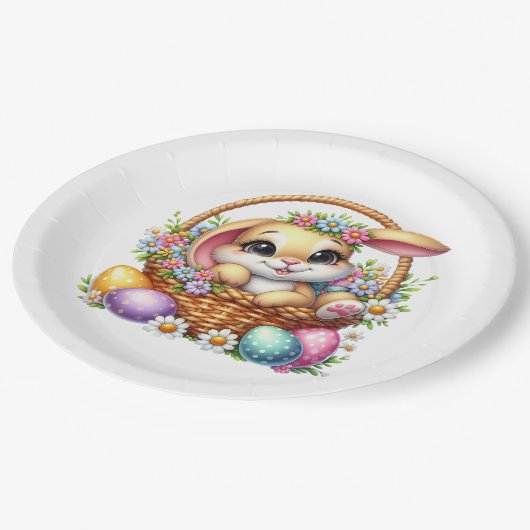 Osterhase  pappteller (Schrägansicht)
