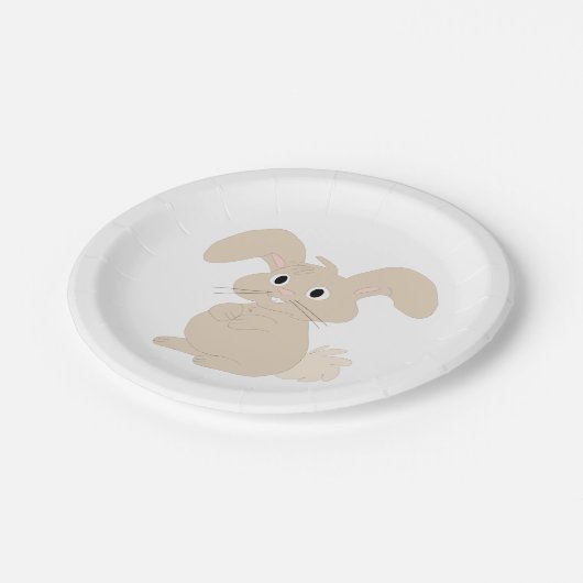 Osterhase Pappteller (Schrägansicht)