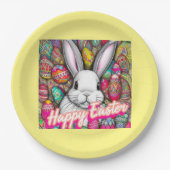 Osterhase Pappteller (Vorderseite)