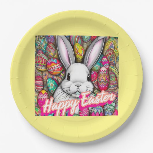 Osterhase Pappteller (Vorderseite)