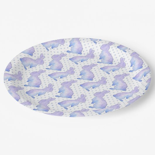 Osterhase Pappteller (Schrägansicht)