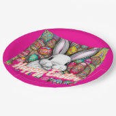 Osterhase Pappteller (Schrägansicht)