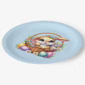 Osterhase pappteller (Schrägansicht)
