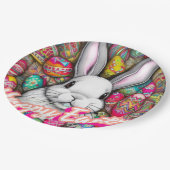 Osterhase Pappteller (Schrägansicht)