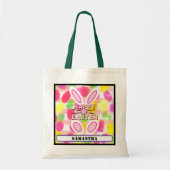Osterhase Pastell-Jelly-Beans-Name Tragetasche (Vorne)