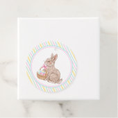 Osterhase Pastellstreifen Geschenkanhänger (Beispiel)