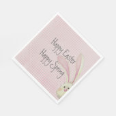 Osterhase Peking auf Gingham Serviette (Ecke)