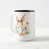 Osterhase Peking Zweifarbige Tasse (Vorderseite Links)