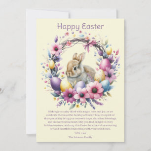 Osterhase personalisiert Aquarell Feiertagskarte