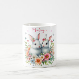 Osterhase personalisiert, Aquarell Kaffeetasse
