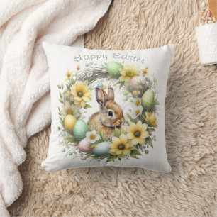 Osterhase personalisiert, Aquarell Kissen