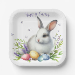 Osterhase personalisiert Aquarell Pappteller