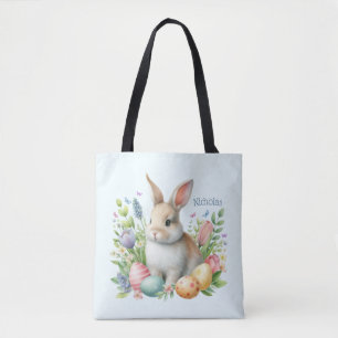 Osterhase personalisiert Aquarell Tasche