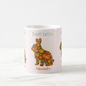 Osterhase Personalisiert Gold Glitzer Farbenfroh Kaffeetasse (Mittel)