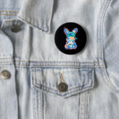 Osterhase Pinselstrich Frohe Ostern Frauen Junge Button (Beispiel)