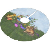 Osterhase Polyester Weihnachtsbaumdecke (Schrägansicht)