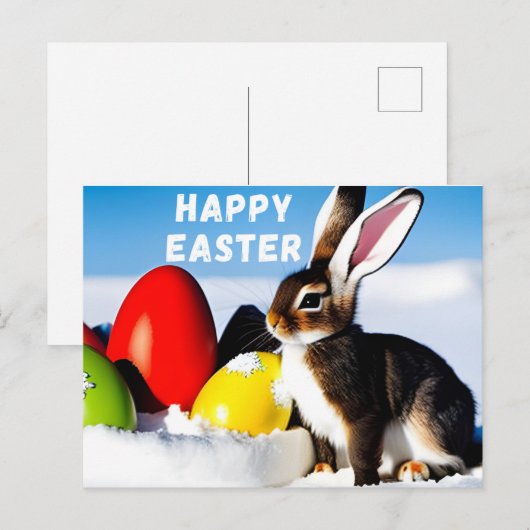 Osterhase Postkarte (Vorne/Hinten)
