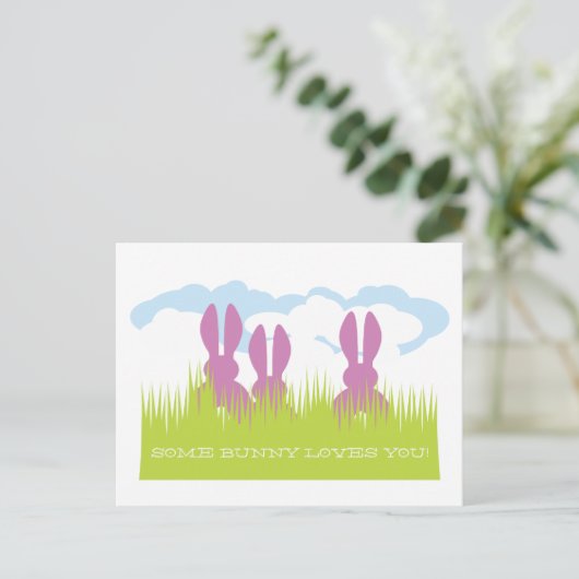 Osterhase Postkarte (Stehend Vorderseite)