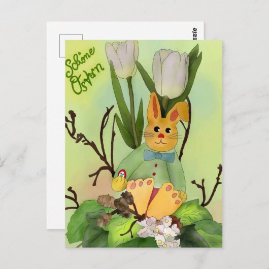 Osterhase Postkarte (Vorne/Hinten)