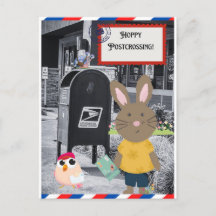 Osterhase Postkreuzung Postkarte
