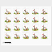 Osterhase Quadratischer Aufkleber (Blatt)