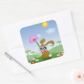 Osterhase Quadratischer Aufkleber (Umschlag)