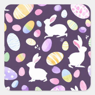 Osterhase Quadratischer Aufkleber