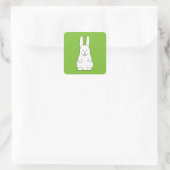 Osterhase Quadratischer Aufkleber (Tasche)
