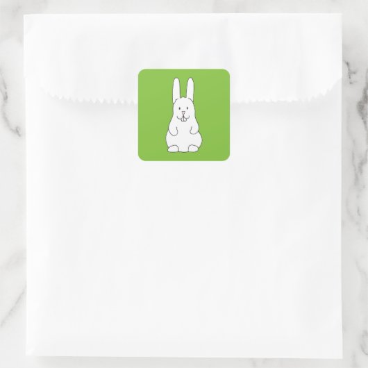 Osterhase Quadratischer Aufkleber (Tasche)