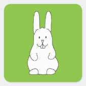 Osterhase Quadratischer Aufkleber (Vorderseite)