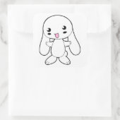 Osterhase Quadratischer Aufkleber (Tasche)