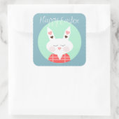 Osterhase Quadratischer Aufkleber (Tasche)
