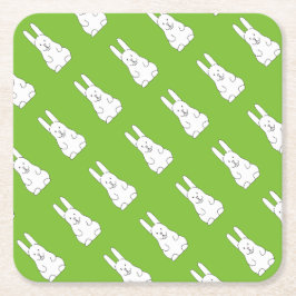 Osterhase Rechteckiger Pappuntersetzer